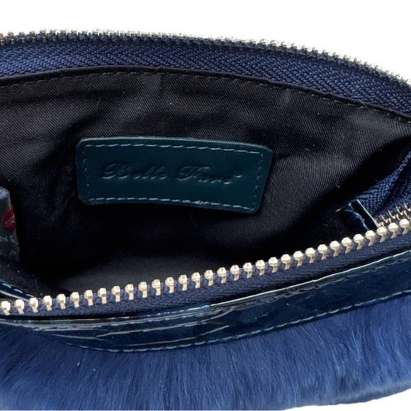 Belle Fare Hallstatt Patent Leather with Rex Rabbit Fur Wristlet - Picture 3 of 4